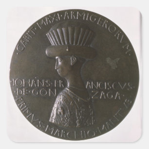 Portrait medal depicting Gianfrancesco Gonzaga (13 Square Sticker