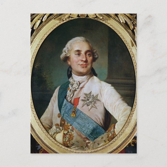 Portrait Medallion of Louis XVI  1775 Postcard (Front)