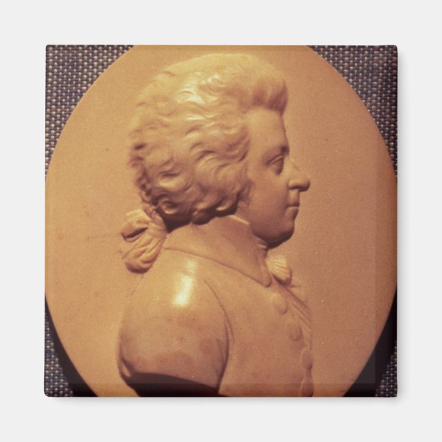 Portrait medallion of Wolfgang Amadeus Mozart Magnet (Front)
