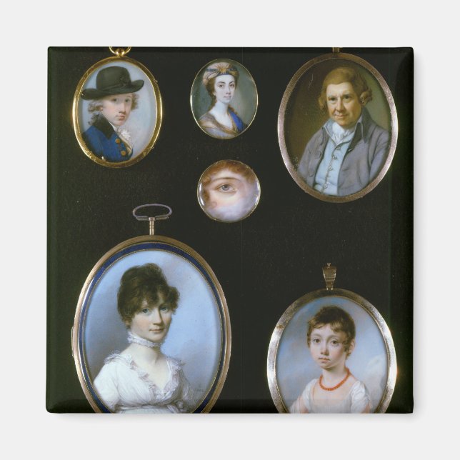 Portrait miniatures, from LtoR and TtoB: Sir Thoma Magnet (Front)