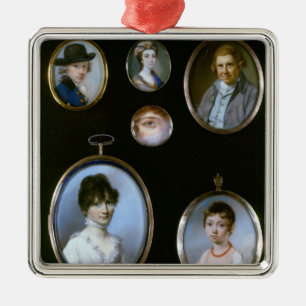 Portrait miniatures, from LtoR and TtoB: Sir Thoma Metal Tree Decoration