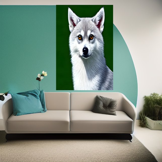 Portrait of a Alaskan Klee Kai | AI Art  Poster (Creator Uploaded)