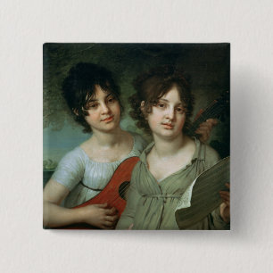 Portrait of A. and V. Gagarin, 1802 15 Cm Square Badge