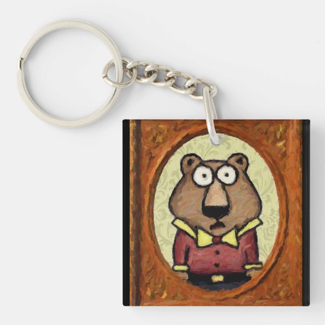 Portrait of a Bear Key Ring (Front)