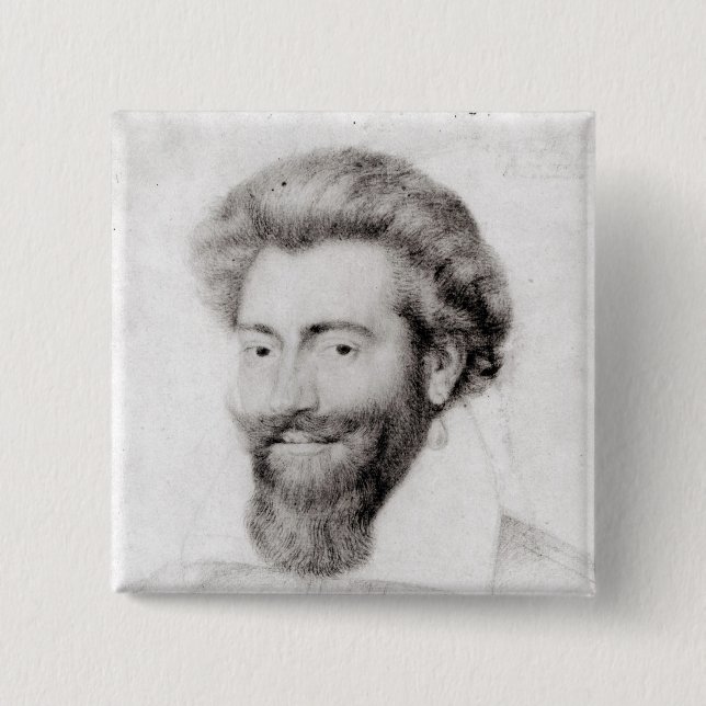 Portrait of a Bearded Man 15 Cm Square Badge (Front)