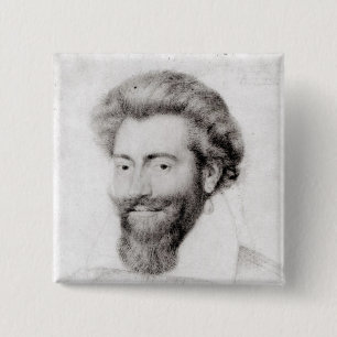 Portrait of a Bearded Man 15 Cm Square Badge