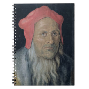 Portrait of a Bearded Man in a Red Hat, 1520 (oil Notebook