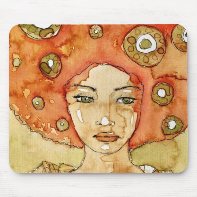 Portrait of a beautiful girl mouse pad (Front)