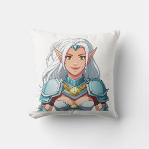 Portrait of a beautiful woman elf cushion
