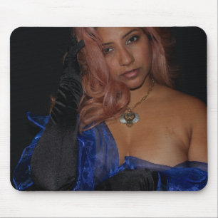 Portrait of a Beautiful Young Lady Mouse Pad