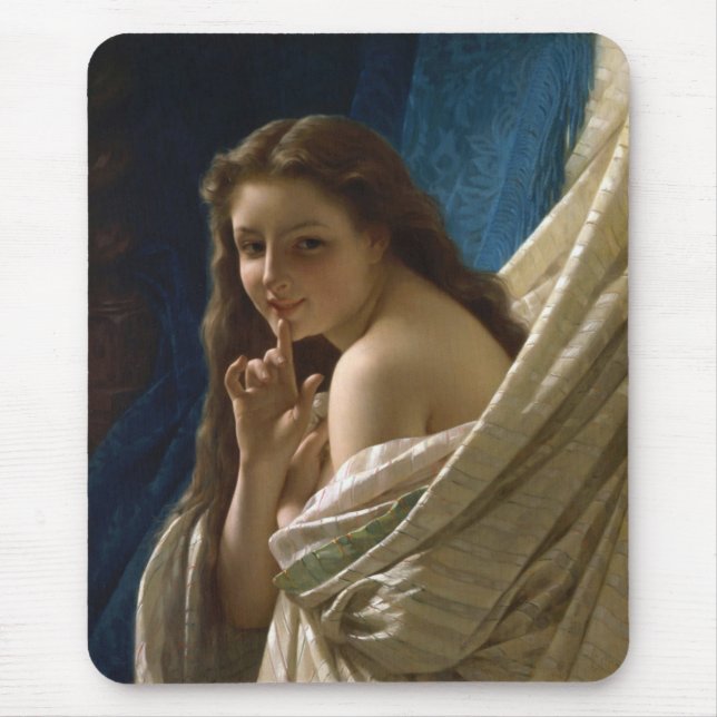 Portrait of a Beautifully Flirty Young Woman Mouse Pad (Front)