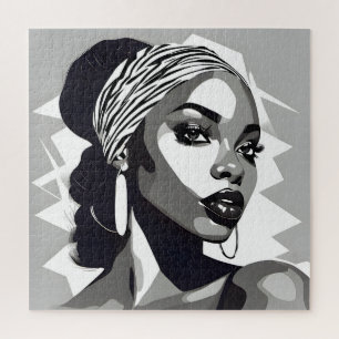 Portrait of a black Women Jigsaw Puzzle