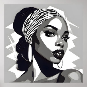 Portrait of a black Women Poster