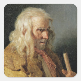 Portrait of a Breton Peasant, 1834 Square Sticker