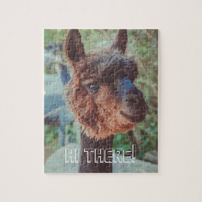 Portrait of a brown alpaca jigsaw puzzle (Vertical)