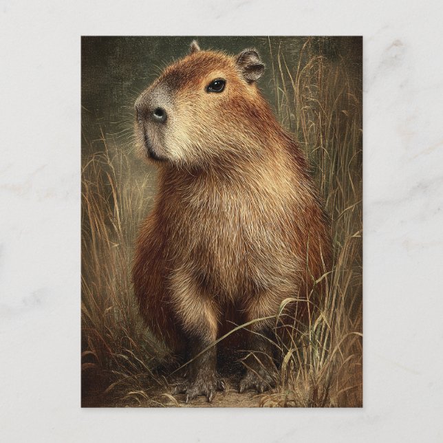 Portrait of a Capybara Postcard (Front)