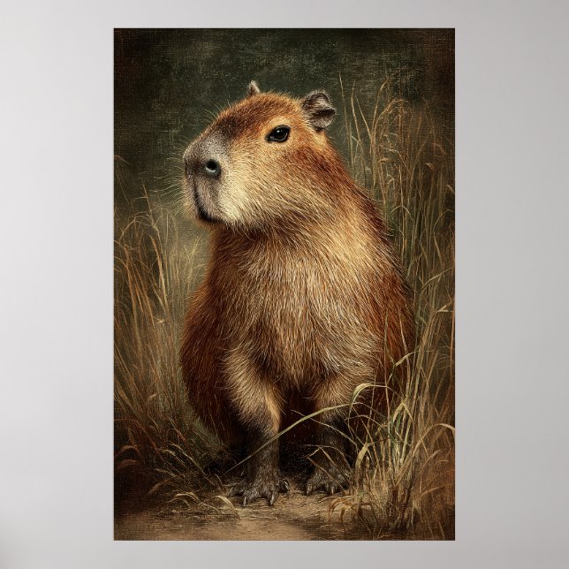 Portrait of a Capybara Poster (Front)