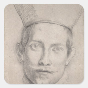 Portrait of a Cardinal 2 Square Sticker