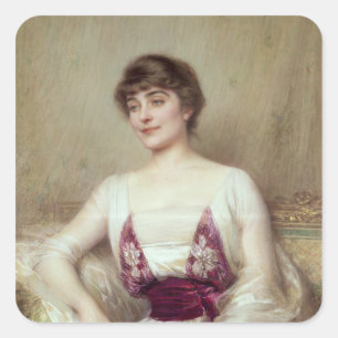 Portrait of a Countess Square Sticker