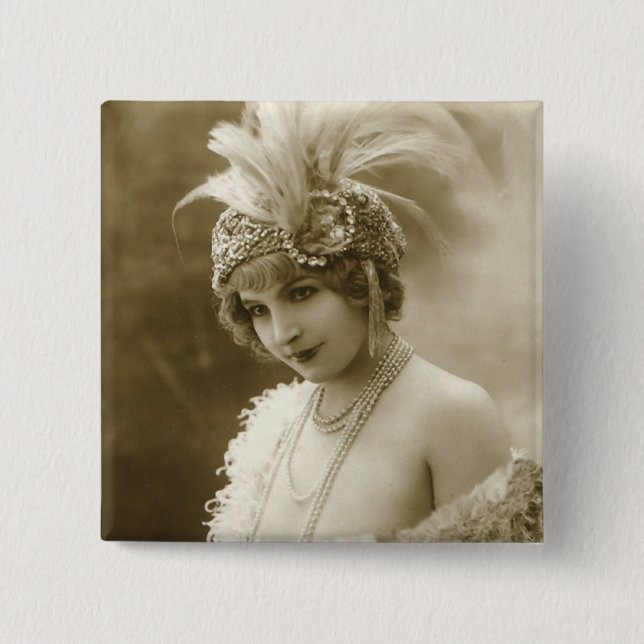 Portrait of a Dancer 15 Cm Square Badge (Front)