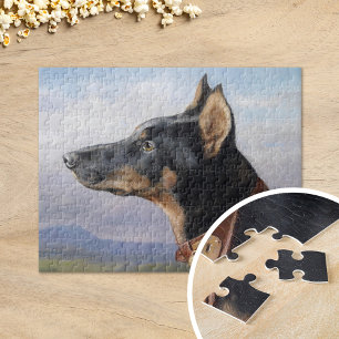 Portrait of a Doberman Carl Reichert Jigsaw Puzzle