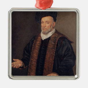 Portrait of a Doctor Metal Ornament