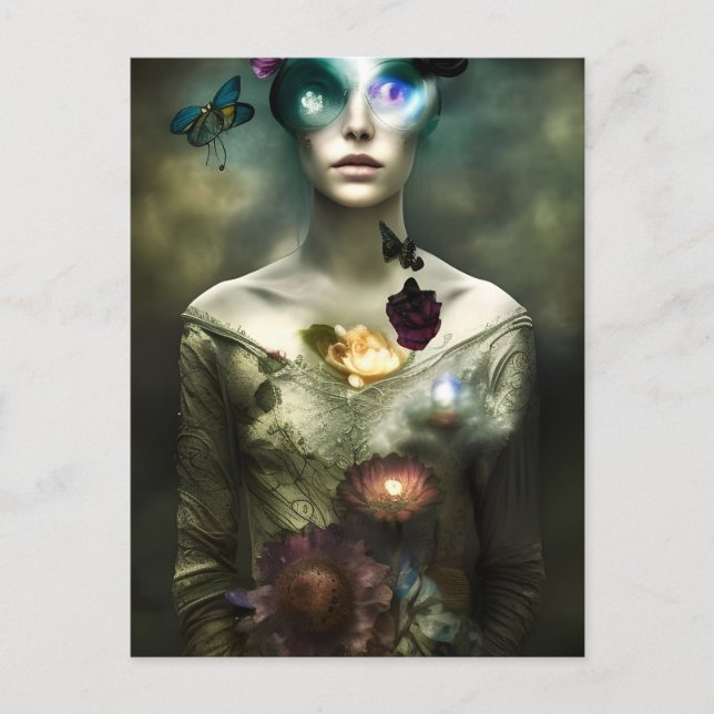 "Portrait of A Dreamer" Fantasy AI Art Postcard (Front)