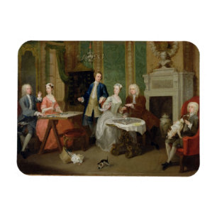 Portrait of a Family, 1730s (oil on canvas) Magnet