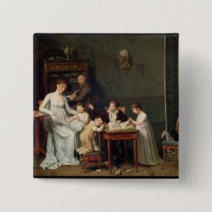 Portrait of a Family, 1800-01 15 Cm Square Badge