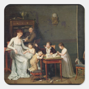 Portrait of a Family, 1800-01 Square Sticker