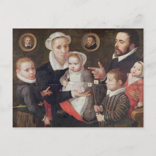 Portrait of a family postcard