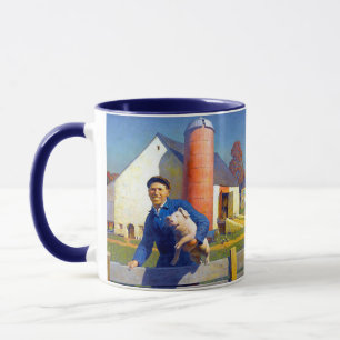 Portrait of A Farmer N C Wyeth Americana Art 15oz Mug