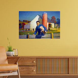 Portrait of a Farmer NC Wyeth 1943 Americana Art Poster