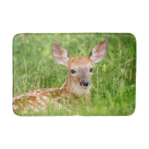 Portrait of a Fawn (white-tailed deer) Bath Mat