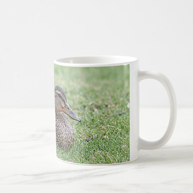 Portrait of a female mallard coffee mug (Right)