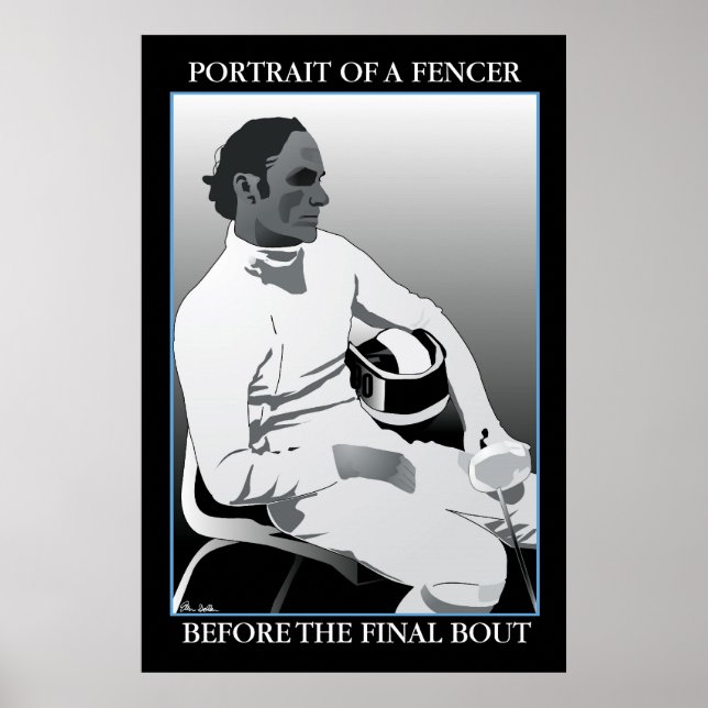 Portrait of a Fencer: Before the Final Bout Poster (Front)