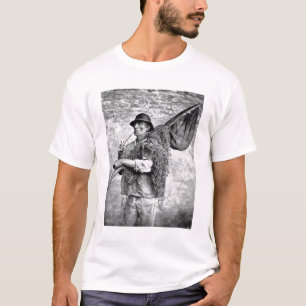 Portrait of a Fisherman Carrying his Nets (b/w pho T-Shirt