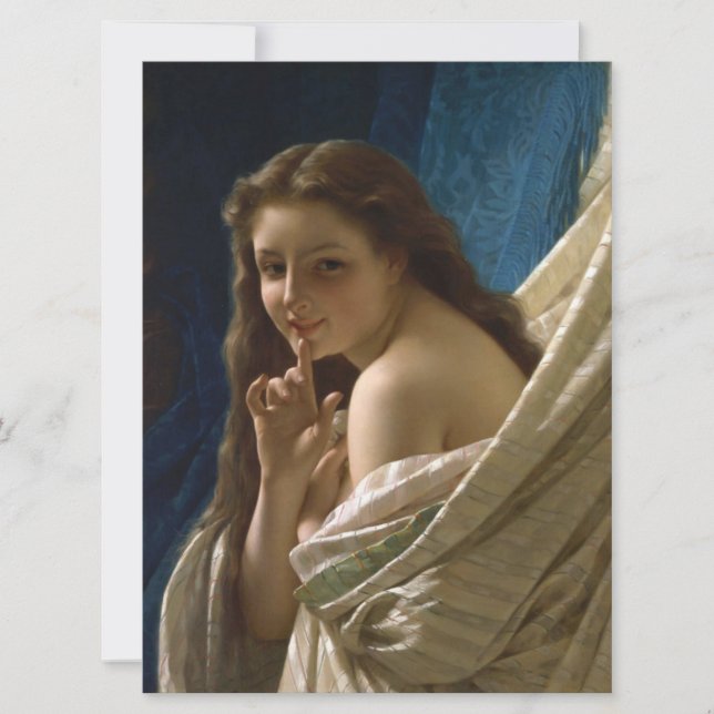 Portrait of a Flirtatious Young Woman Card (Front)