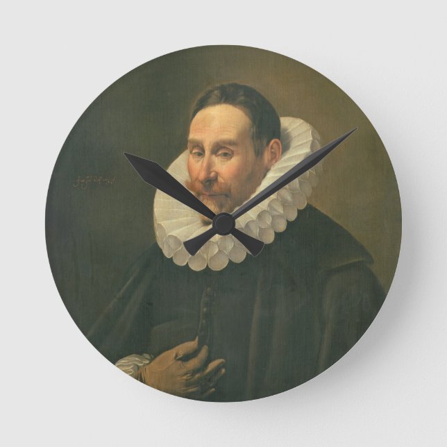 Portrait of a Gentleman, 1578 Round Clock (Front)
