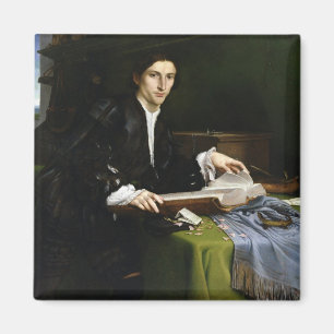 Portrait of a Gentleman in his Study, 1528-30 (oil Magnet