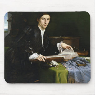 Portrait of a Gentleman in his Study, 1528-30 (oil Mouse Pad