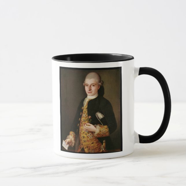 Portrait of a Gentleman with a Rose Buttonhole Mug (Right)