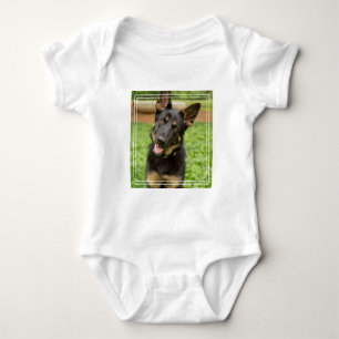 Portrait of a German Shepherd Baby Bodysuit