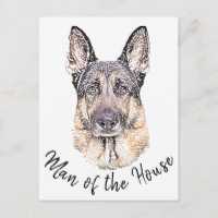 Portrait of a German Shepherd Dog Sketched Art