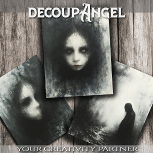 Portrait of a Ghost - Decoupage -  Wrapping Paper Sheet