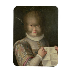 Portrait of a Girl Covered in Hair Magnet