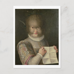 Portrait of a Girl Covered in Hair Postcard