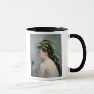 Portrait of a Girl holding a Sparrow Mug