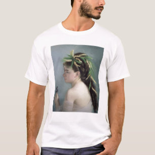 Portrait of a Girl holding a Sparrow T-Shirt