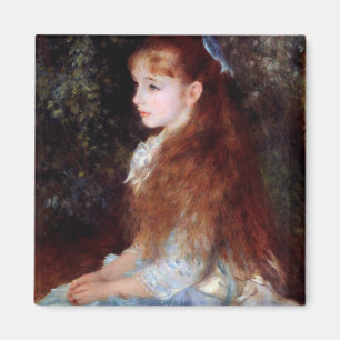 Portrait of a Girl with Blue Ribbon, Renoir Magnet